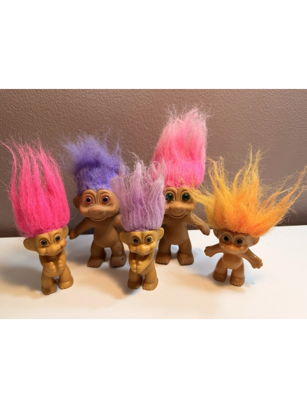 Vintage Lot of 5 1990's Trolls